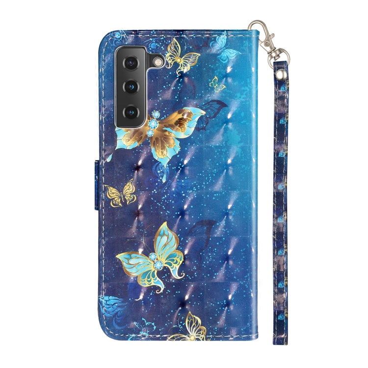 For Samsung Galaxy S21 FE 5G 3D Pattern Horizontal Flip PU Leather Case with Holder & Card Slots & Wallet(Rankine Butterfly) by buy2fix