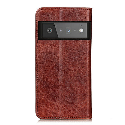 For Google Pixel 6 Pro Magnetic Crazy Horse Texture Horizontal Flip Leather Case with Holder & Card Slots & Wallet(Brown) - Google Cases by buy2fix | Online Shopping UK | buy2fix