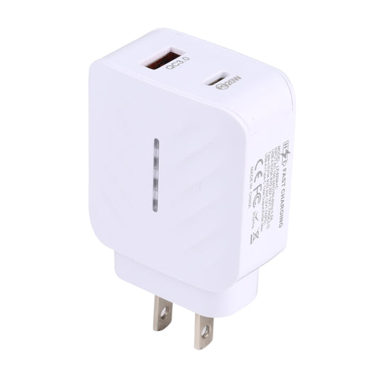 LZ-822A+C PD 20W USB-C / Type-C + QC 3.0 USB Fast Travel Charger, US Plug - USB Charger by buy2fix | Online Shopping UK | buy2fix