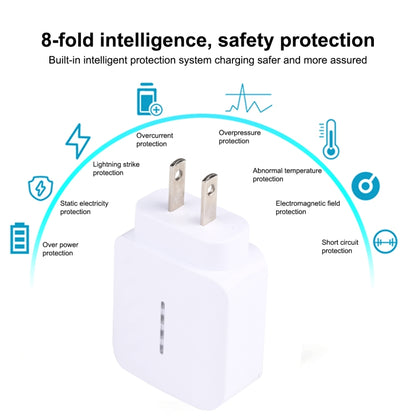LZ-822A+C PD 20W USB-C / Type-C + QC 3.0 USB Fast Travel Charger, US Plug - USB Charger by buy2fix | Online Shopping UK | buy2fix