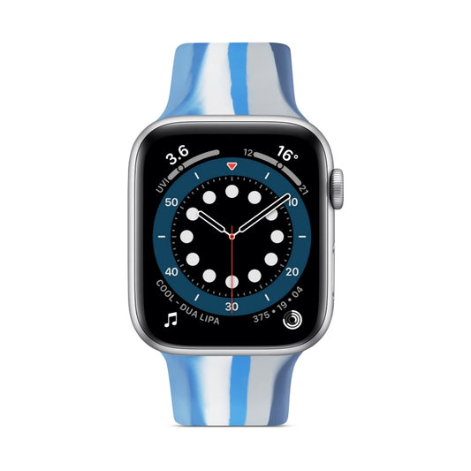 Rainbow Silicone Strap Watch Band For Apple Watch Series 7 45mm / 6 & SE & 5 & 4 44mm / 3 & 2 & 1 42mm(2) by buy2fix