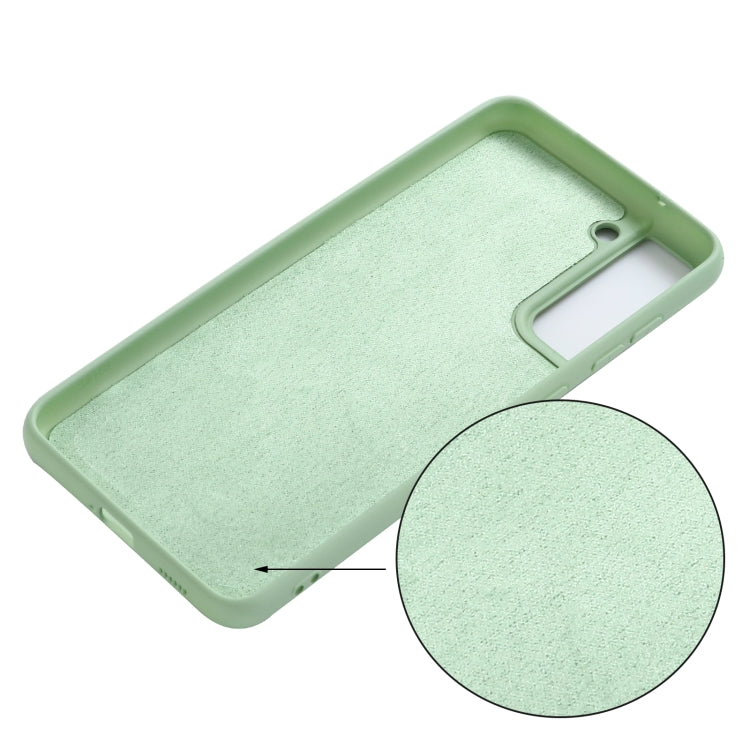 For Samsung Galaxy S21 FE 5G Pure Color Liquid Silicone Shockproof Full Coverage Case(Green) by buy2fix