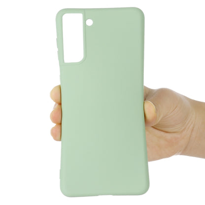 For Samsung Galaxy S21 FE 5G Pure Color Liquid Silicone Shockproof Full Coverage Case(Green) by buy2fix