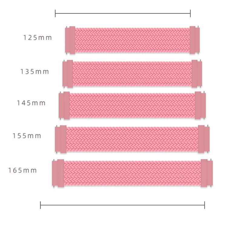 For Garmin Vivoactive 3 Adjustable Nylon Braided Elasticity Watch Band, Size:125mm(Rainbow) - Watch Bands by buy2fix | Online Shopping UK | buy2fix