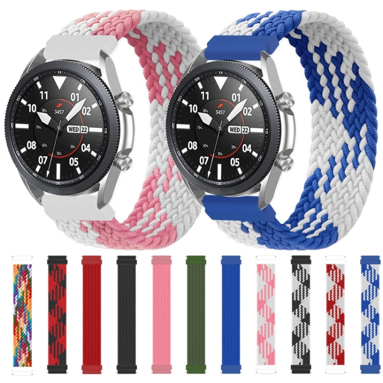 For Garmin Vivoactive 3 Adjustable Nylon Braided Elasticity Watch Band, Size:125mm(Rainbow) - Watch Bands by buy2fix | Online Shopping UK | buy2fix