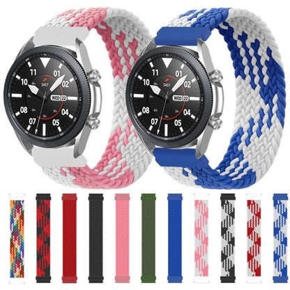 For Garmin Vivoactive 3 Adjustable Nylon Braided Elasticity Watch Band, Size:125mm(Rainbow) - Watch Bands by buy2fix | Online Shopping UK | buy2fix