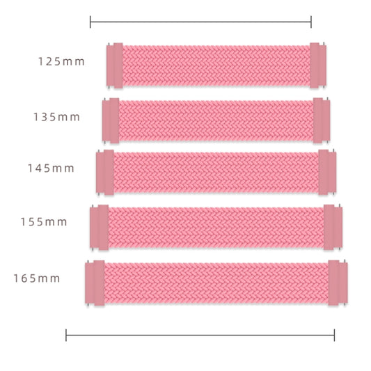 For Garmin Vivoactive 3 Adjustable Nylon Braided Elasticity Watch Band, Size:135mm(Rainbow) - Watch Bands by buy2fix | Online Shopping UK | buy2fix
