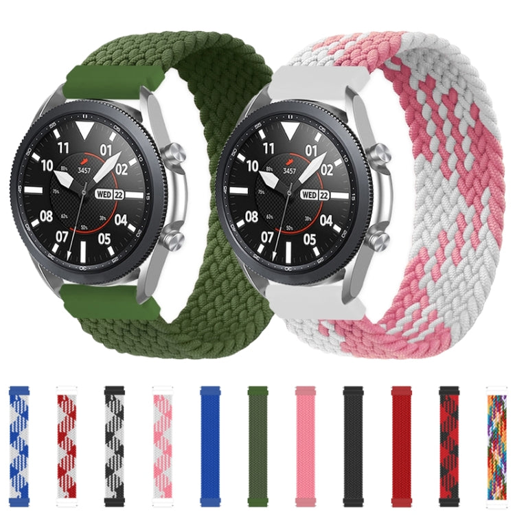 For Huawei Watch 3 / 3 Pro Adjustable Nylon Braided Elasticity Watch Band, Size:155mm(Rainbow) by buy2fix