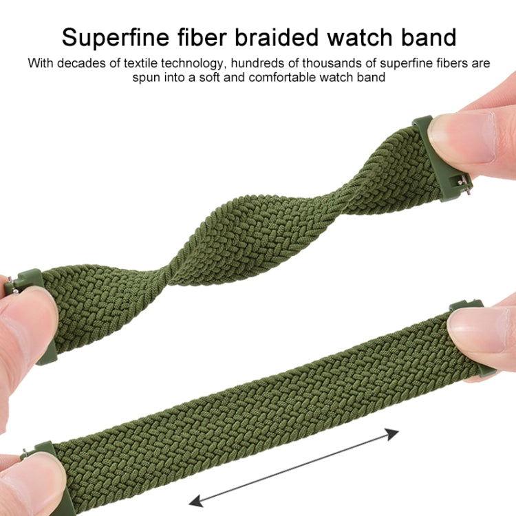 For Huawei Watch 3 / 3 Pro Adjustable Nylon Braided Elasticity Watch Band, Size:165mm(Black) by buy2fix