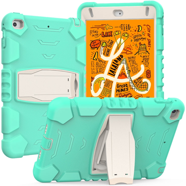 3-Layer Protection Screen Frame + PC + Silicone Shockproof Combination Case with Holder For iPad mini 5 / 4(Mint Green) - iPad mini (2019) / mini 5 Cases by buy2fix | Online Shopping UK | buy2fix