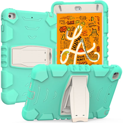 3-Layer Protection Screen Frame + PC + Silicone Shockproof Combination Case with Holder For iPad mini 5 / 4(Mint Green) - iPad mini (2019) / mini 5 Cases by buy2fix | Online Shopping UK | buy2fix