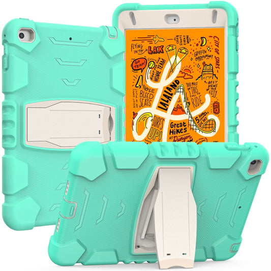 3-Layer Protection Screen Frame + PC + Silicone Shockproof Combination Case with Holder For iPad mini 5 / 4(Mint Green) - iPad mini (2019) / mini 5 Cases by buy2fix | Online Shopping UK | buy2fix