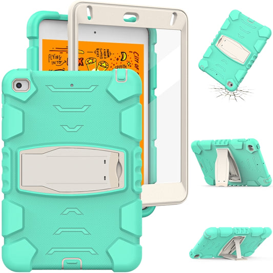 3-Layer Protection Screen Frame + PC + Silicone Shockproof Combination Case with Holder For iPad mini 5 / 4(Mint Green) - iPad mini (2019) / mini 5 Cases by buy2fix | Online Shopping UK | buy2fix