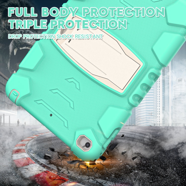 3-Layer Protection Screen Frame + PC + Silicone Shockproof Combination Case with Holder For iPad mini 5 / 4(Mint Green) - iPad mini (2019) / mini 5 Cases by buy2fix | Online Shopping UK | buy2fix