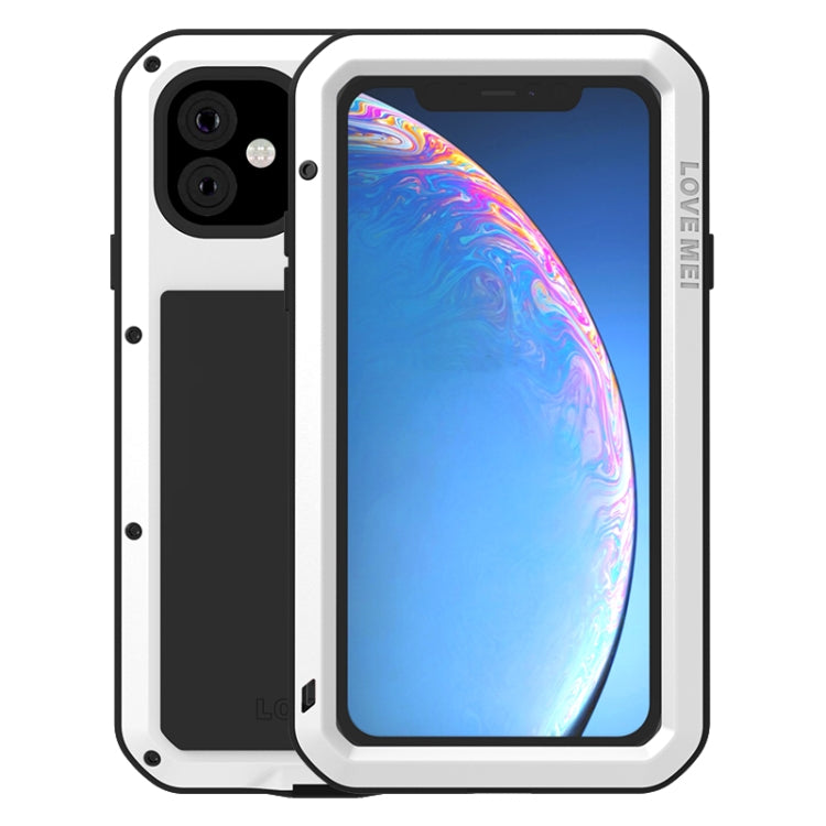 For iPhone 11 LOVE MEI Metal Shockproof Waterproof Dustproof Protective Case(White) - iPhone 11 Cases by LOVE MEI | Online Shopping UK | buy2fix