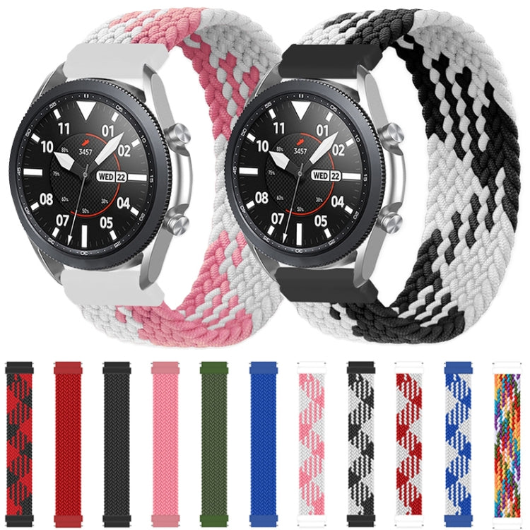 For Samsung Galaxy Watch 42mm Adjustable Nylon Braided Elasticity Watch Band, Size:135mm(Black) - Watch Bands by buy2fix | Online Shopping UK | buy2fix