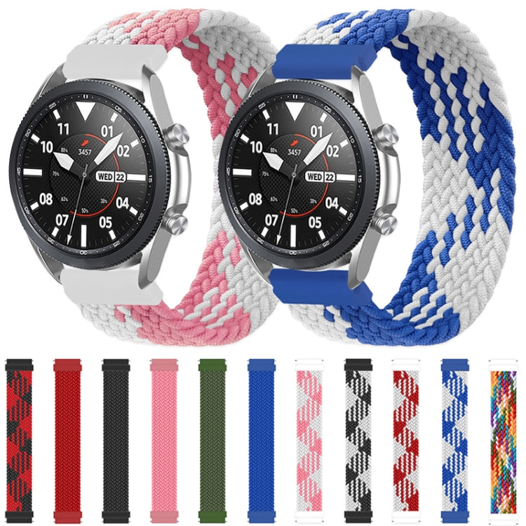 For Samsung Galaxy Watch 42mm Adjustable Nylon Braided Elasticity Watch Band, Size:145mm(Black) - Watch Bands by buy2fix | Online Shopping UK | buy2fix