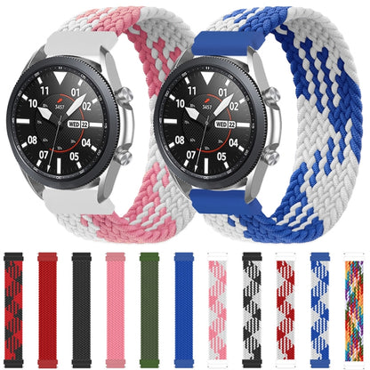 For Samsung Galaxy Watch 42mm Adjustable Nylon Braided Elasticity Watch Band, Size:145mm(Black) - Watch Bands by buy2fix | Online Shopping UK | buy2fix