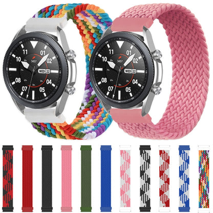 For Samsung Galaxy Watch 42mm Adjustable Nylon Braided Elasticity Watch Band, Size:165mm(Black) - Watch Bands by buy2fix | Online Shopping UK | buy2fix