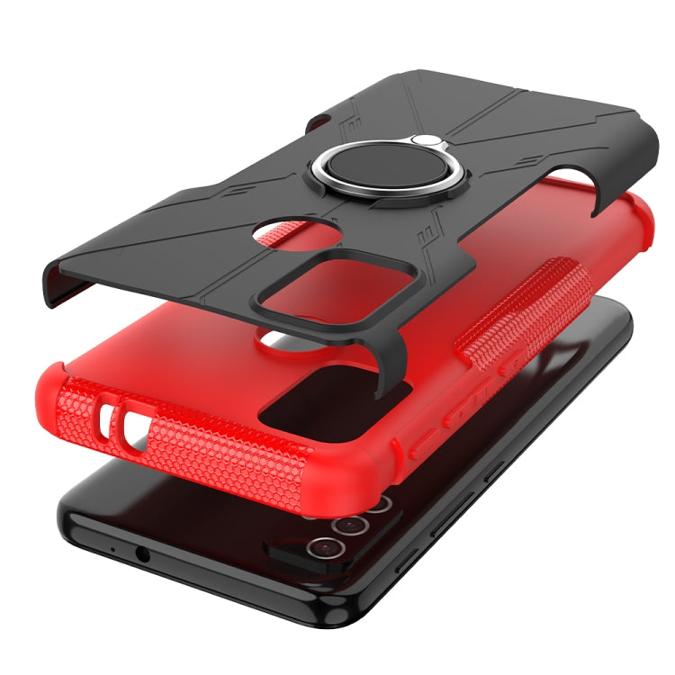 For Motorola  Moto G30 Armor Bear Shockproof PC + TPU Protective Case with Ring Holder(Red) - Motorola Cases by buy2fix | Online Shopping UK | buy2fix