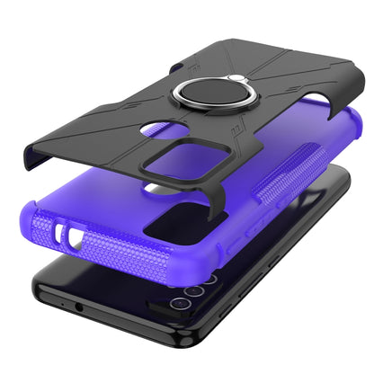 For Motorola  Moto G30 Armor Bear Shockproof PC + TPU Protective Case with Ring Holder(Purple) - Motorola Cases by buy2fix | Online Shopping UK | buy2fix