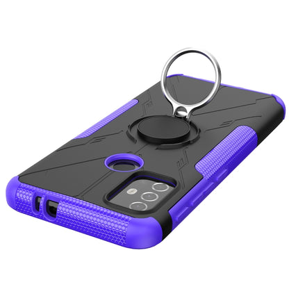 For Motorola  Moto G30 Armor Bear Shockproof PC + TPU Protective Case with Ring Holder(Purple) - Motorola Cases by buy2fix | Online Shopping UK | buy2fix