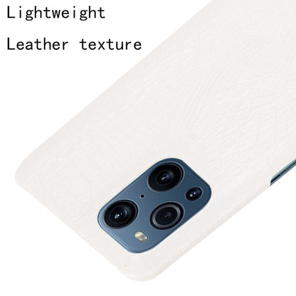 For OPPO Find X3 / X3 Pro Shockproof Crocodile Texture PC + PU Case(White) by buy2fix