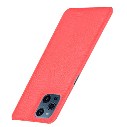 For OPPO Find X3 / X3 Pro Shockproof Crocodile Texture PC + PU Case(Red) by buy2fix