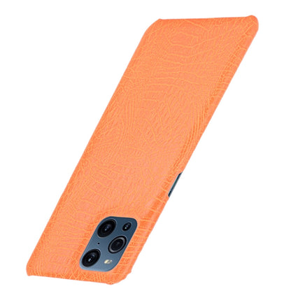 For OPPO Find X3 / X3 Pro Shockproof Crocodile Texture PC + PU Case(Orange) by buy2fix