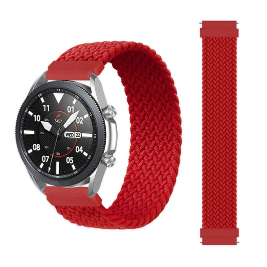 For Samsung Galaxy Watch 46mm Adjustable Nylon Braided Elasticity Watch Band, Size:145mm(Red) - Watch Bands by buy2fix | Online Shopping UK | buy2fix