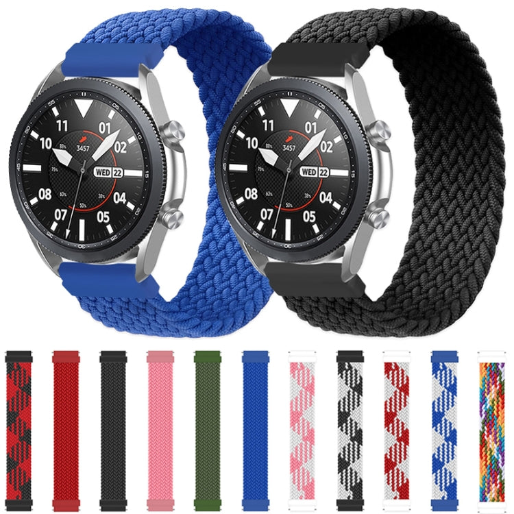 For Samsung Galaxy Watch 46mm Adjustable Nylon Braided Elasticity Watch Band, Size:145mm(Black) - Watch Bands by buy2fix | Online Shopping UK | buy2fix