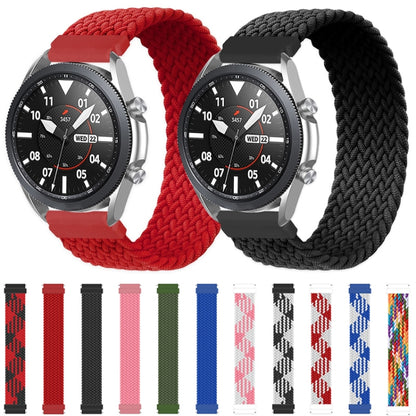 For Samsung Galaxy Watch Active / Active2 40mm / Active2 44mm Adjustable Nylon Braided Elasticity Watch Band, Size:155mm(Black) - Watch Bands by buy2fix | Online Shopping UK | buy2fix
