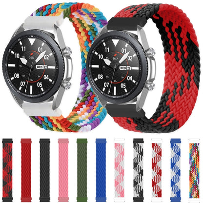 For Samsung Galaxy Watch Active / Active2 40mm / Active2 44mm Adjustable Nylon Braided Elasticity Watch Band, Size:165mm(Black) - Watch Bands by buy2fix | Online Shopping UK | buy2fix