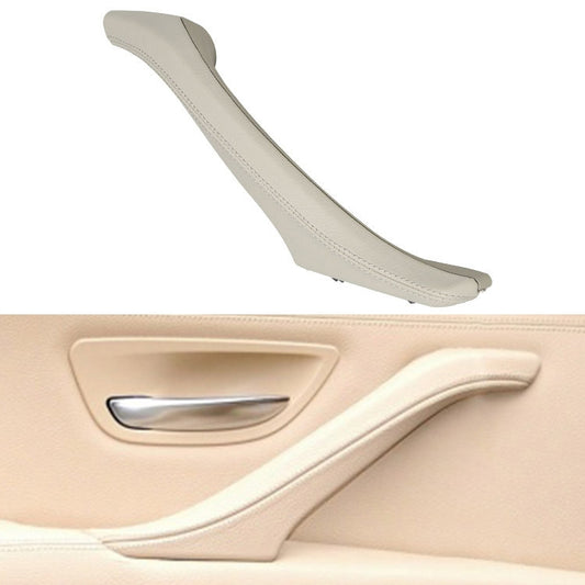 Car Leather Right Side Inner Door Handle Assembly 51417225854 for BMW 5 Series F10 / F18 2011-2017(Creamy-white) - Door Handles by buy2fix | Online Shopping UK | buy2fix