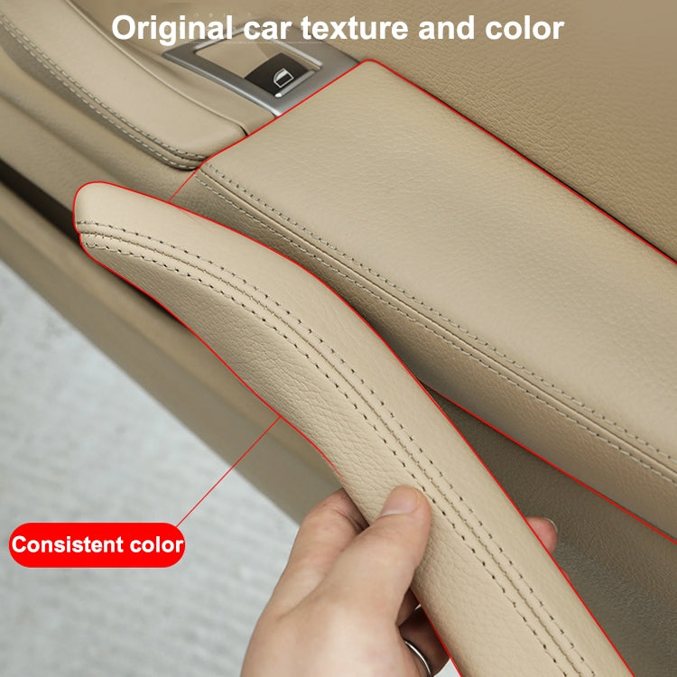 Car Leather Right Side Inner Door Handle Assembly 51417225854 for BMW 5 Series F10 / F18 2011-2017(Black) - Door Handles by buy2fix | Online Shopping UK | buy2fix