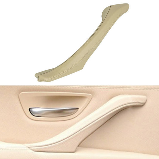 Car Leather Left Side Inner Door Handle Assembly 51417225854 for BMW 5 Series F10 / F18 2011-2017(Beige) - Door Handles by buy2fix | Online Shopping UK | buy2fix