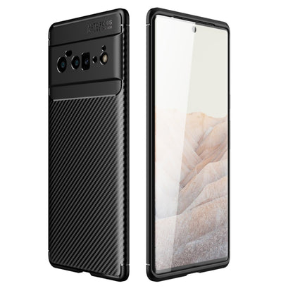 For Google Pixel 6 Pro Carbon Fiber Texture Shockproof TPU Case(Black) - Google Cases by buy2fix | Online Shopping UK | buy2fix