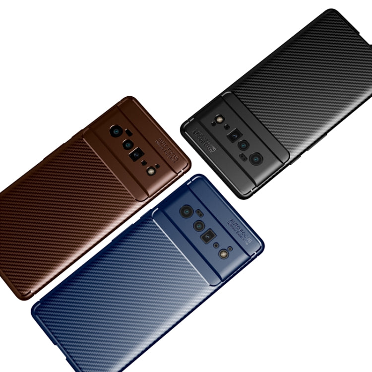 For Google Pixel 6 Pro Carbon Fiber Texture Shockproof TPU Case(Blue) - Google Cases by buy2fix | Online Shopping UK | buy2fix