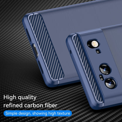For Google Pixel 6 Brushed Texture Carbon Fiber TPU Case(Navy Blue) - Google Cases by buy2fix | Online Shopping UK | buy2fix