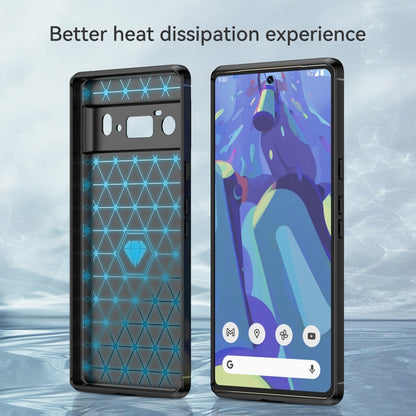 For Google Pixel 6 Pro Brushed Texture Carbon Fiber TPU Case(Black) - Google Cases by buy2fix | Online Shopping UK | buy2fix