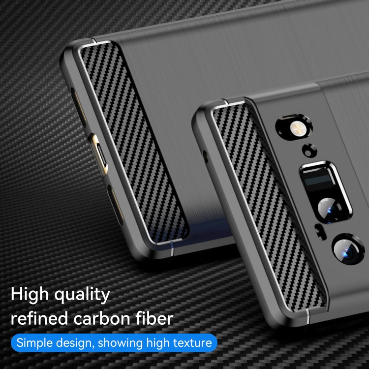 For Google Pixel 6 Pro Brushed Texture Carbon Fiber TPU Case(Black) - Google Cases by buy2fix | Online Shopping UK | buy2fix