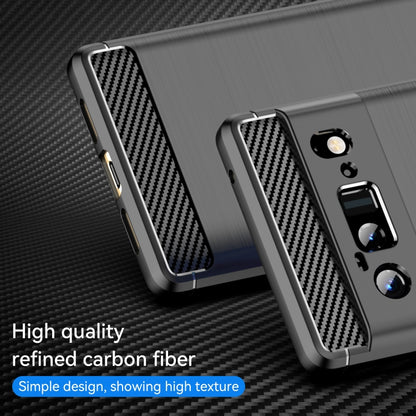 For Google Pixel 6 Pro Brushed Texture Carbon Fiber TPU Case(Black) - Google Cases by buy2fix | Online Shopping UK | buy2fix