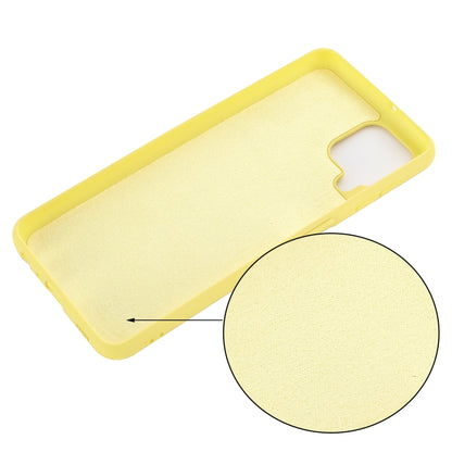 For Samsung Galaxy A22 4G Solid Color Liquid Silicone Dropproof Full Coverage Protective Case(Yellow) by buy2fix