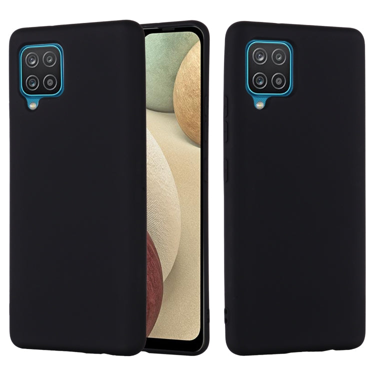 For Samsung Galaxy A22 4G Solid Color Liquid Silicone Dropproof Full Coverage Protective Case(Black) by buy2fix