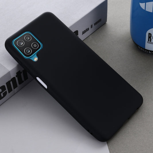 For Samsung Galaxy A22 4G Solid Color Liquid Silicone Dropproof Full Coverage Protective Case(Black) by buy2fix