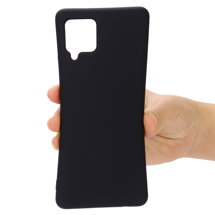 For Samsung Galaxy A22 4G Solid Color Liquid Silicone Dropproof Full Coverage Protective Case(Black) by buy2fix