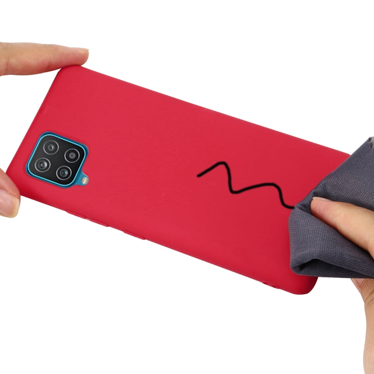 For Samsung Galaxy A22 4G Solid Color Liquid Silicone Dropproof Full Coverage Protective Case(Red) by buy2fix