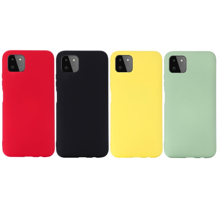 For Samsung Galaxy A22 5G Solid Color Liquid Silicone Dropproof Full Coverage Protective Case(Yellow) by buy2fix