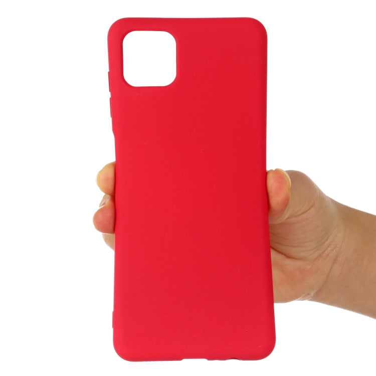 For Samsung Galaxy A22 5G Solid Color Liquid Silicone Dropproof Full Coverage Protective Case(Red) by buy2fix
