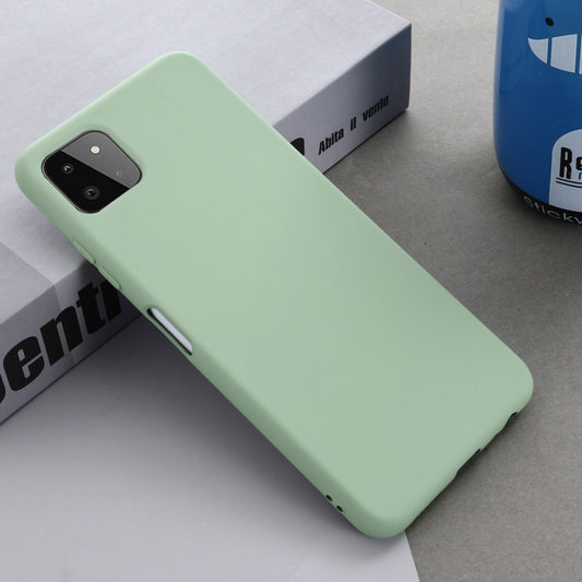 For Samsung Galaxy A22 5G Solid Color Liquid Silicone Dropproof Full Coverage Protective Case(Green) by buy2fix